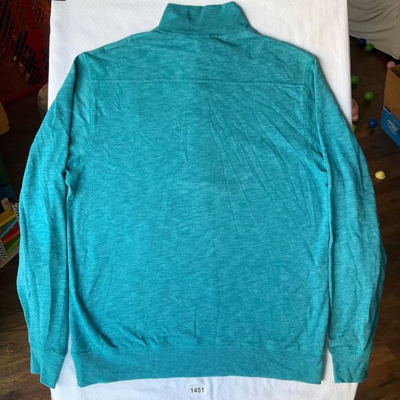 Level Wear Men’s Long Sleeve Half Zip Sweater size M, Solid Blue - Picture 9 of 9